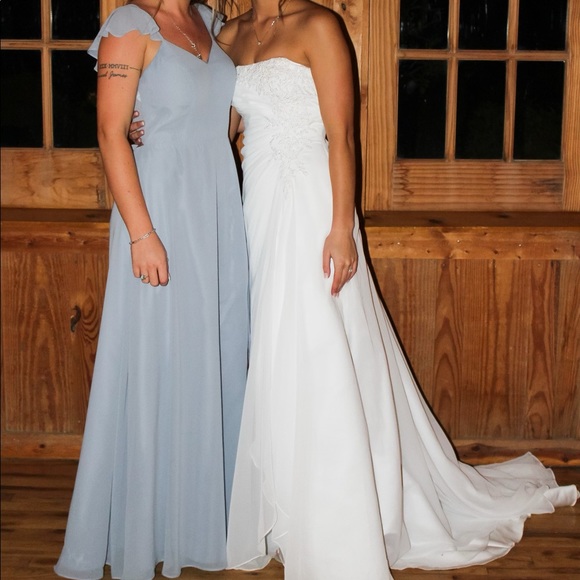 Dusty blue bridesmaid dress - Picture 2 of 6